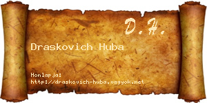 Draskovich Huba névjegykártya